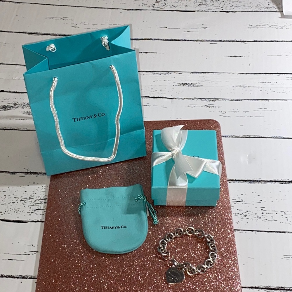 Retired Tiffany & Co Return to Tiffany & Co New York 925 Heart Tag Bracelet 7”